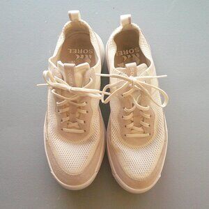 Womens Size 7 Sorel Ona 503 Knit Low Sneakers Cream & White in Great Condition